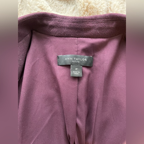 Anne Taylor Full Suit in Plum - Picture 2 of 9